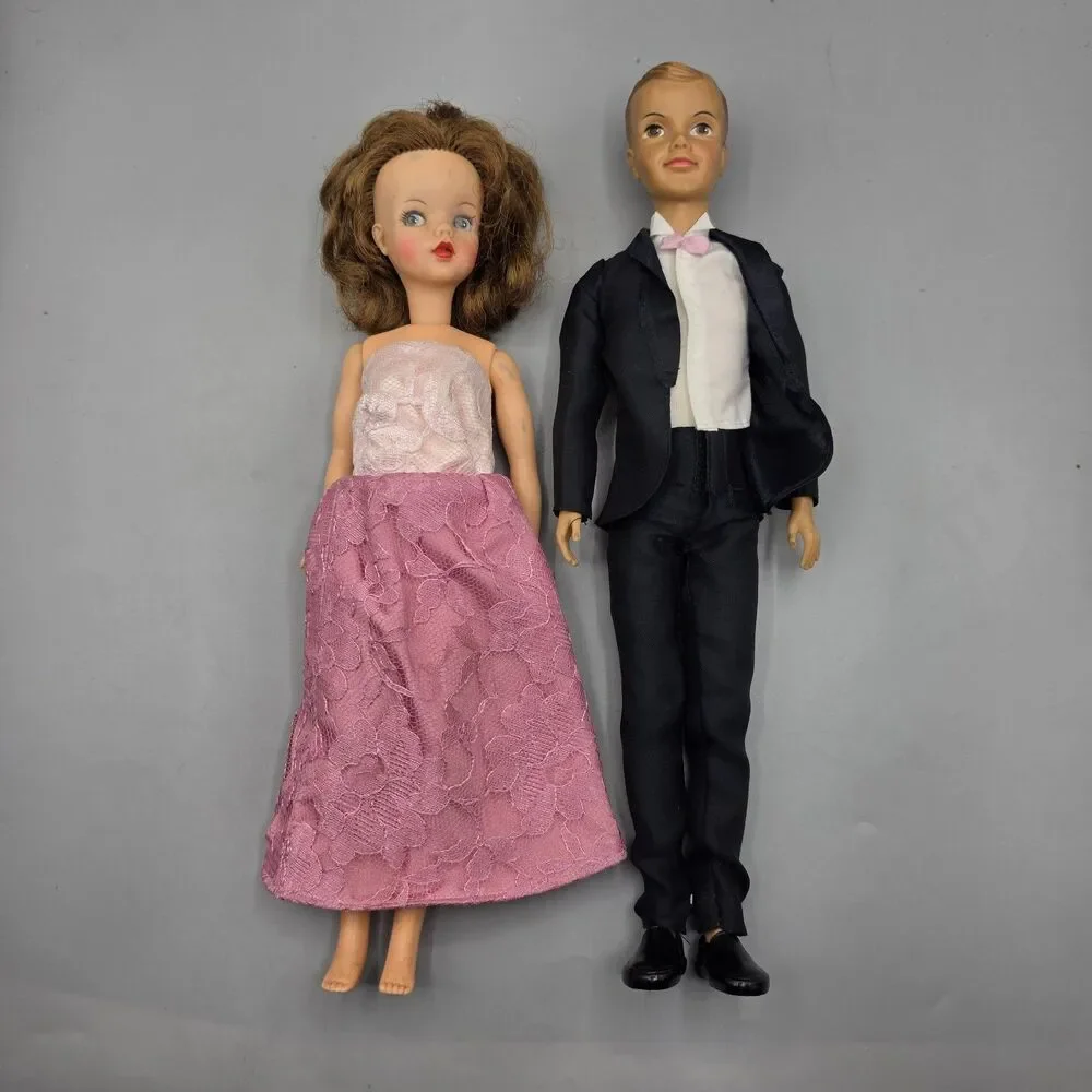 Vintage Ideal Tammy Doll and Ted Lot 1960s Fashion Dolls Groom READ